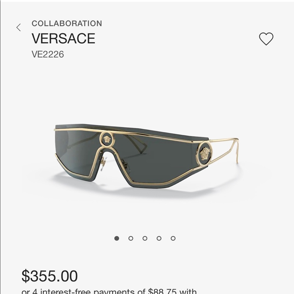 Authentic Versace VE2197 Gold Rimmed fashion sunglasses